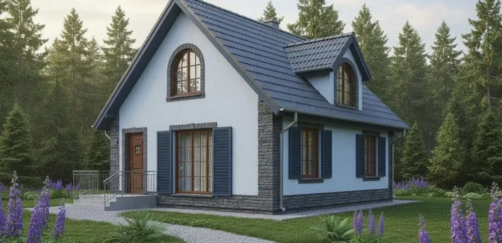 Проект Двухэтажный дом 9 на 8, 72 м2