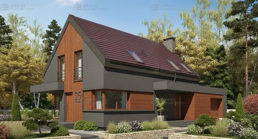 Проект Двухэтажный дом 17 на 11, 179 м2