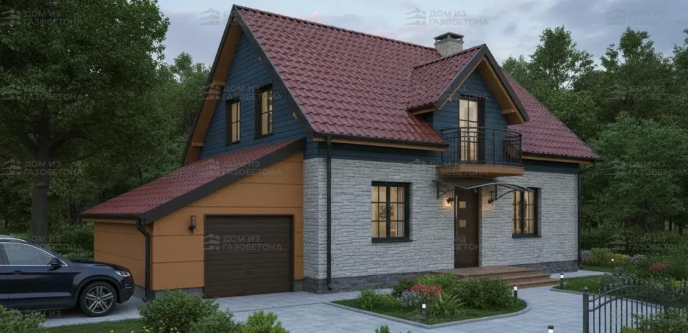 Проект Двухэтажный дом 15 на 9, 145 м2