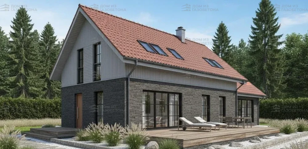 Проект Двухэтажный дом 19 на 8, 193 м2