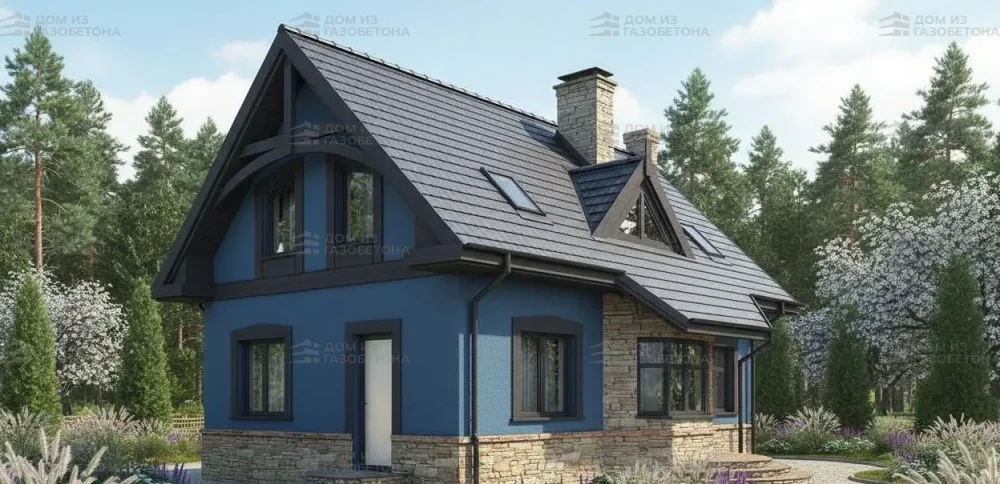 Проект Двухэтажный дом 12 на 8, 111 м2