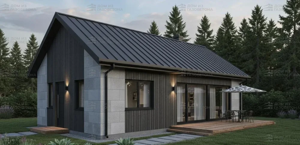 Проект Одноэтажный дом 11 на 8, 76 м2