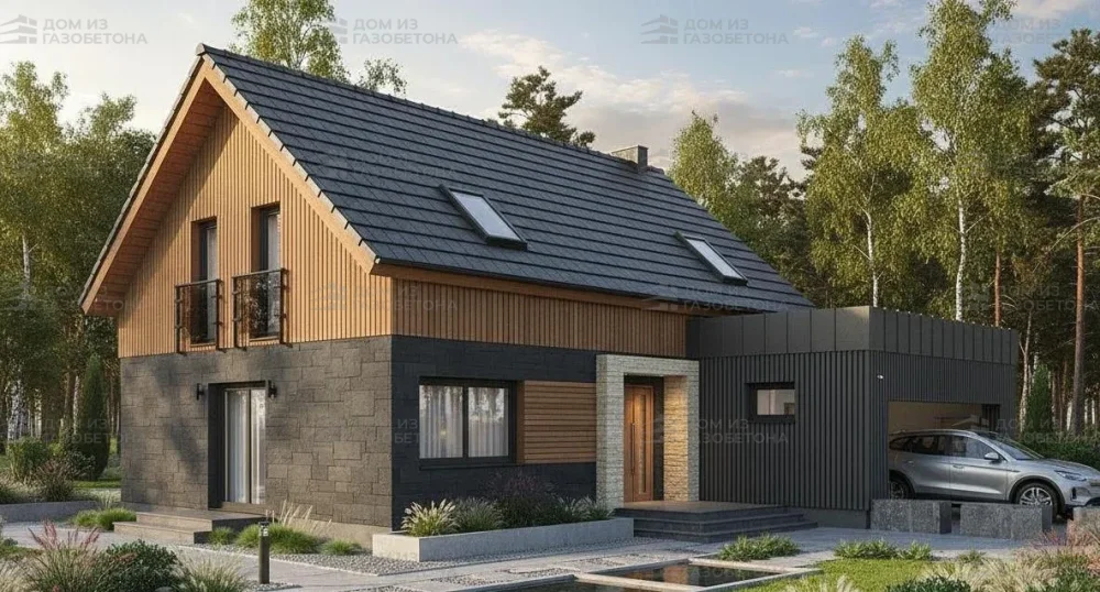 Проект Двухэтажный дом 14 на 14, 176 м2