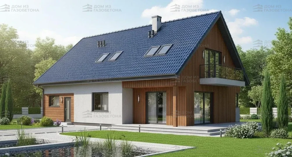 Проект Двухэтажный дом 14 на 11, 197 м2