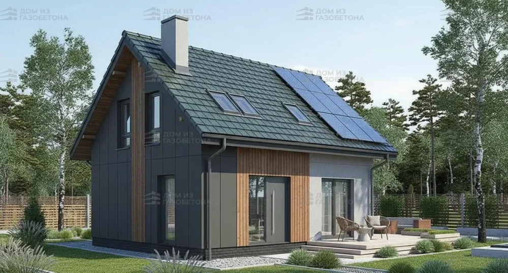 Проект Двухэтажный дом 9 на 7, 84 м2