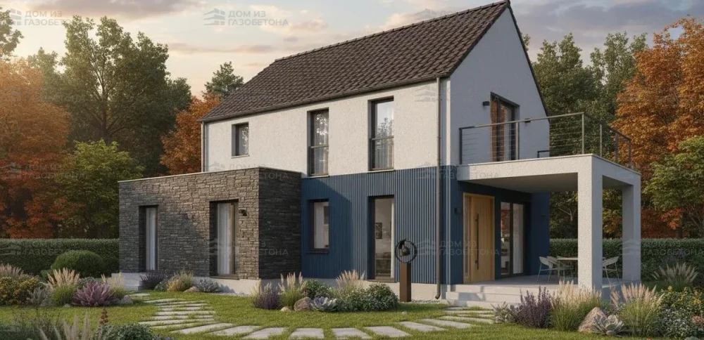 Проект Двухэтажный дом 13 на 10, 135 м2