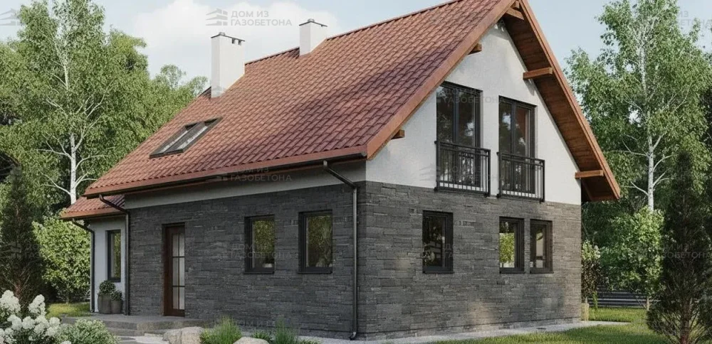 Проект Двухэтажный дом 12 на 11, 135 м2